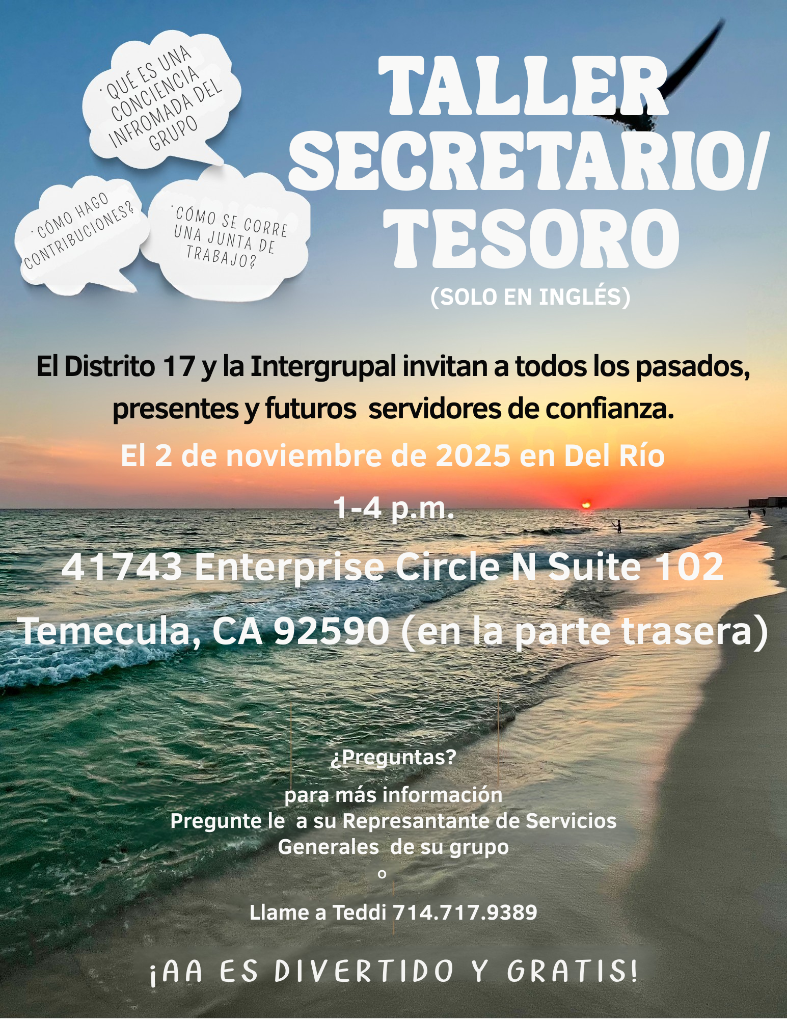 Secretary Treasurer Workshop - Mid-Southern California Area 09